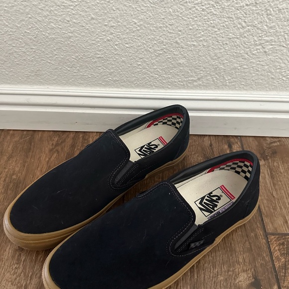 Vans Men's Black and Gum Slip-On Sneakers - Picture 4 of 4